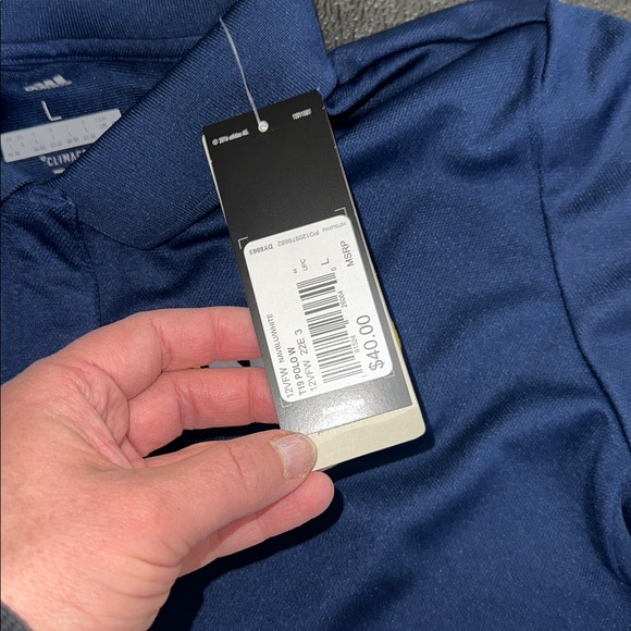 NWT Adidas women’s Blue Polo Shirt with NAU size Large - Picture 5 of 10